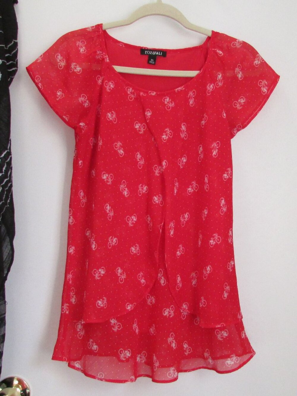 Roz & Ali Red Bicycle Blouse